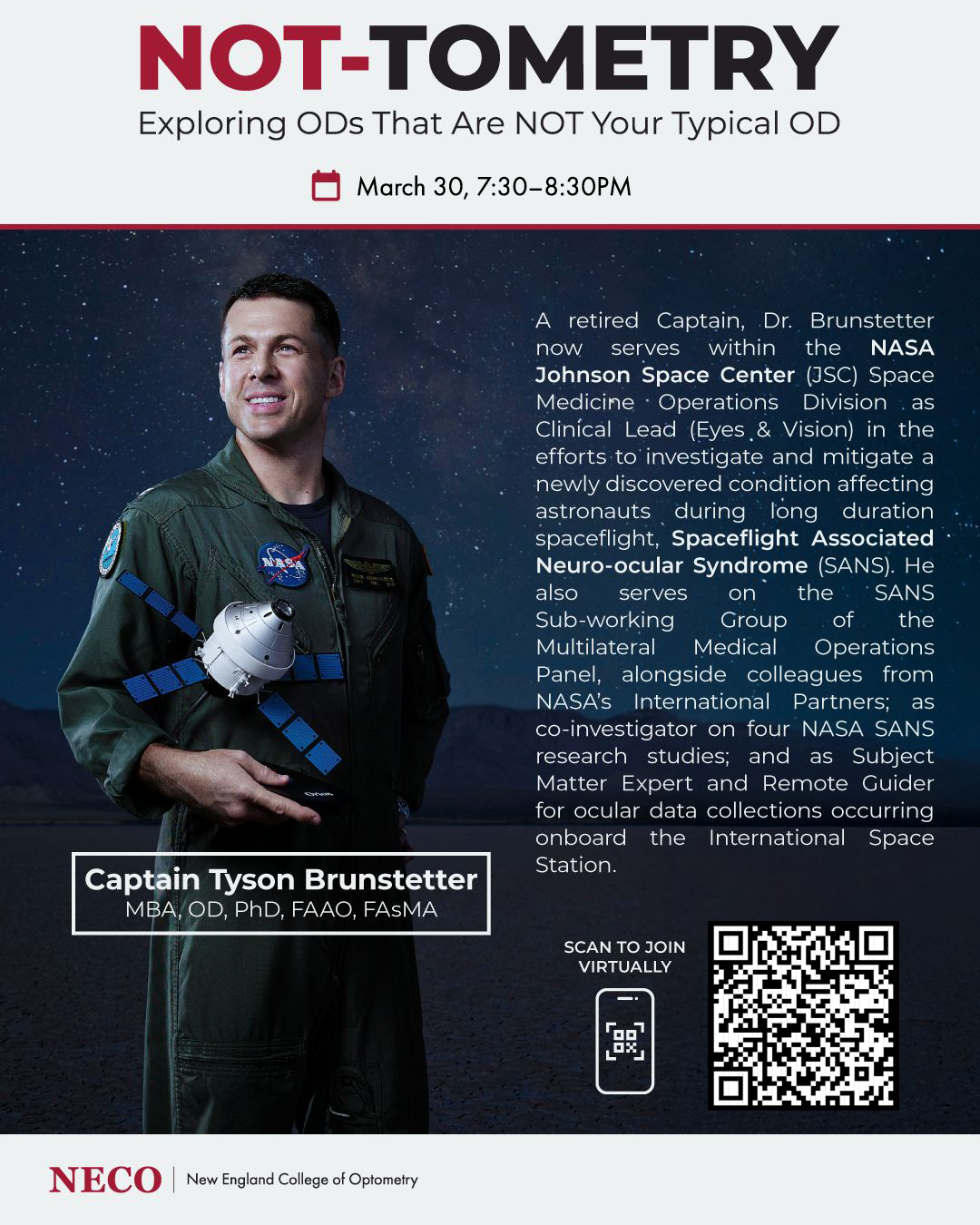 Not-Tometry Event Slated for March 30